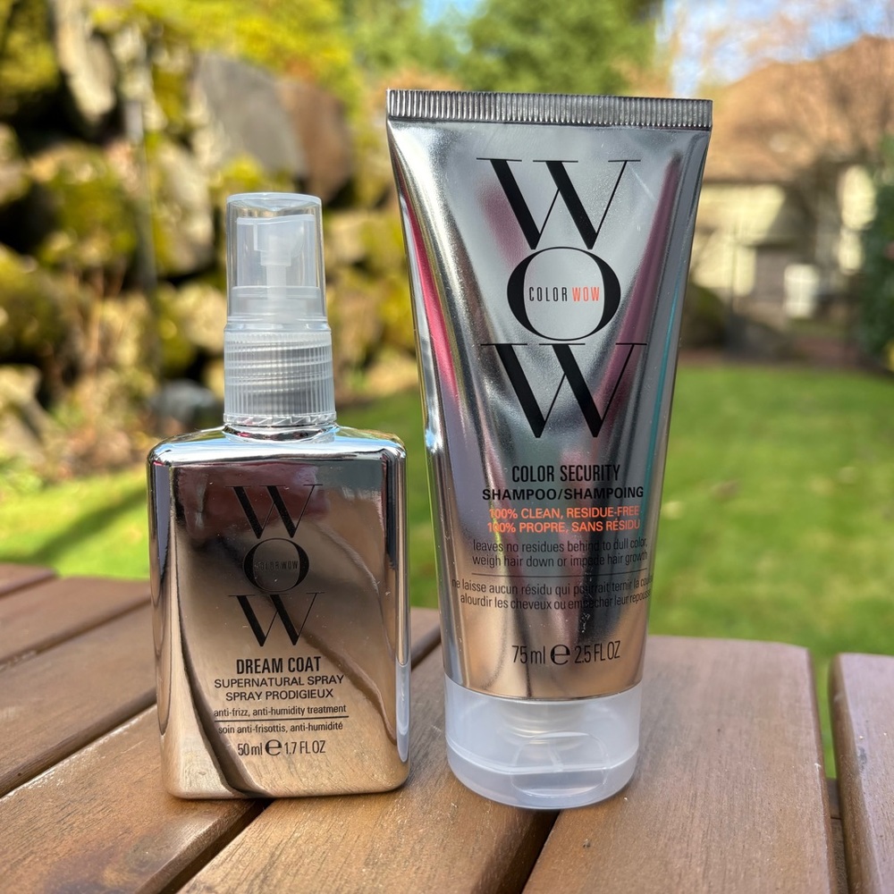 COLOR WOW HAIRCARE BUNDLE Color Security Shampoo & Dream Coat Spray De-Frizzer